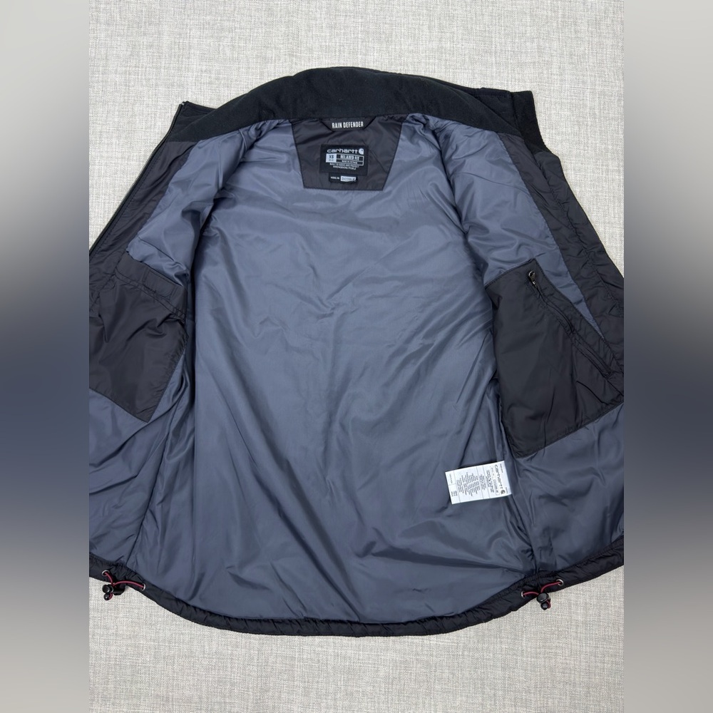 Carhartt Women Rain Defender Insulated Vest Black Relaxed Fit XS - Picture 8 of 10